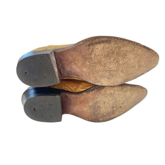 Dan Post Women's 6M Tan Leather Suede Pull On Western Cowboy Boots P2131 - Picture 10 of 10